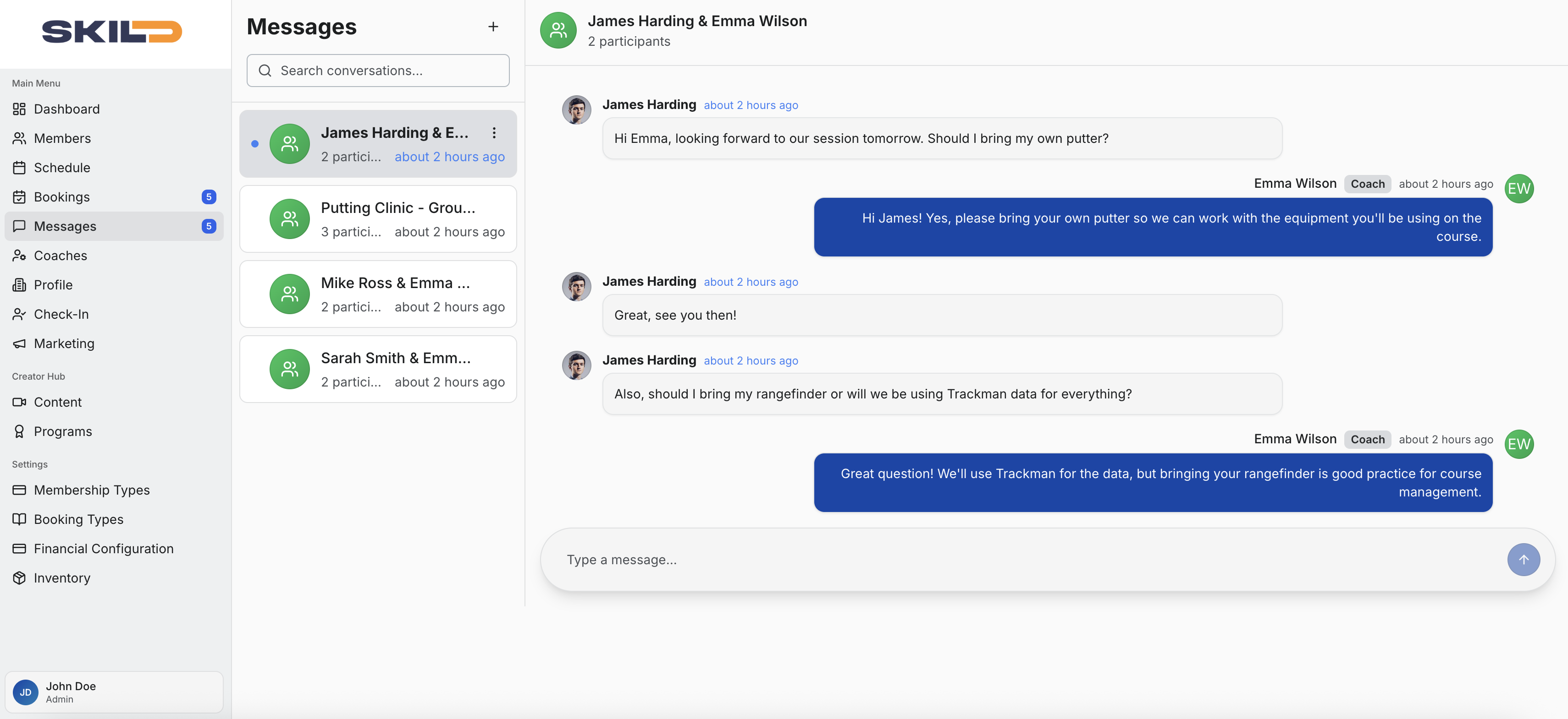 SKILD Messaging Portal